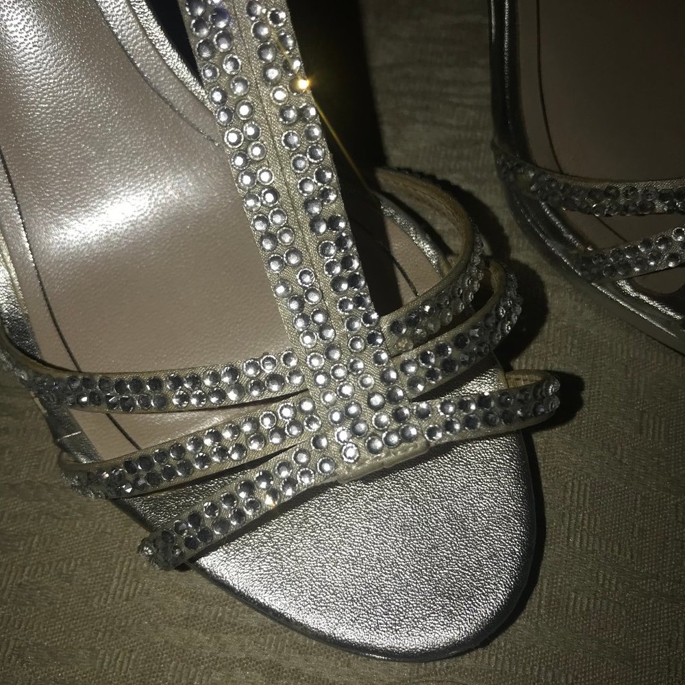 Caparros Silver Rhinestone Heels - Picture 5 of 5